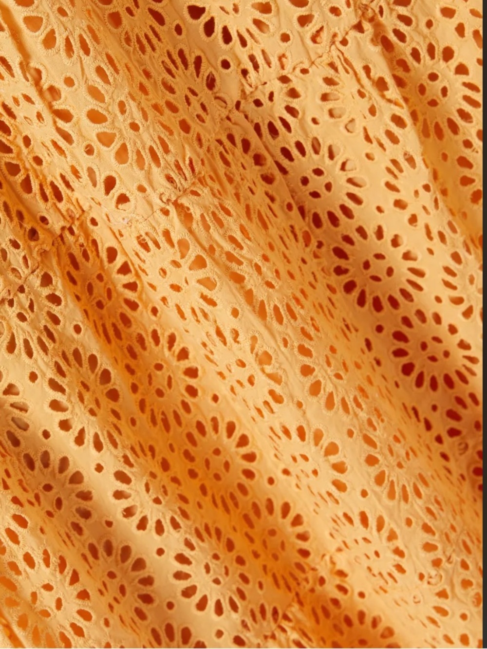 SIGNIFICANT OTHER Women Sz 8 Tiered Mazie Cotton Maxi Skirt Orange Eyelet - Picture 2 of 8